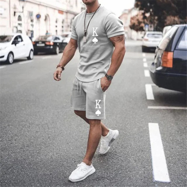Outfit Set Poker Cards 2pcs T-shirt Shorts Combo Summer Clothes-Keep Melbourne Marvellous Official Store