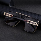 Oversized Fashion Sunglasses Double Bridge Steampunk Square Frame