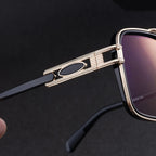 Oversized Fashion Sunglasses Double Bridge Steampunk Square Frame