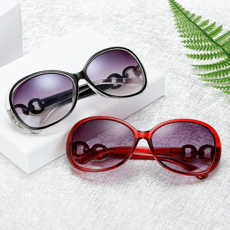Oversized Oval Round Sunglasses Women's