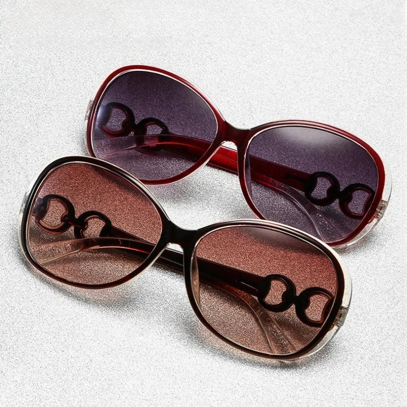 Oversized Oval Round Sunglasses Women's