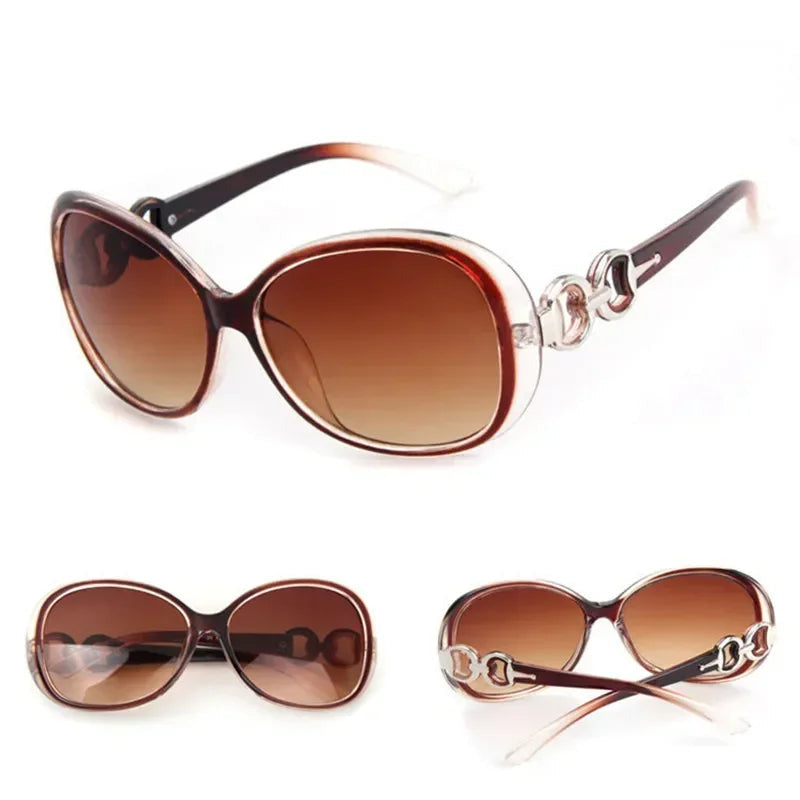 Oversized Oval Round Sunglasses Women's