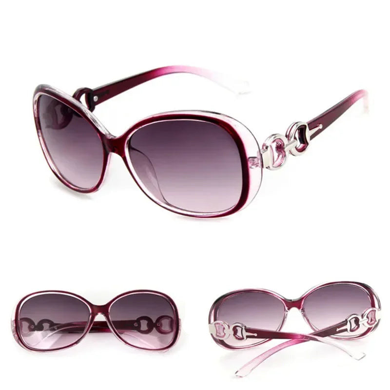 Oversized Oval Round Sunglasses Women's