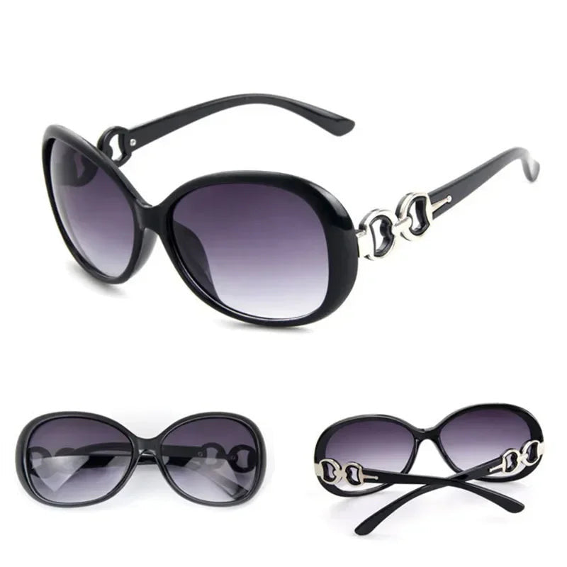 Oversized Oval Round Sunglasses Women's