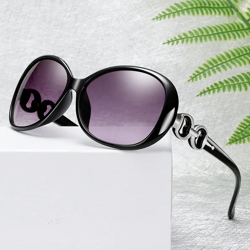 Oversized Oval Round Sunglasses Women's