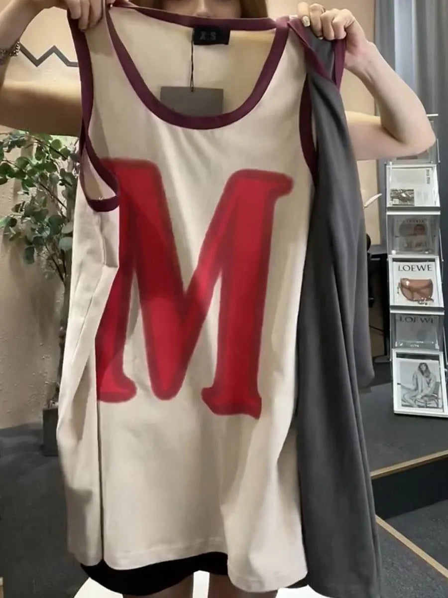 Oversize Tank Top Giant Letter M for Marvellous Melbourne