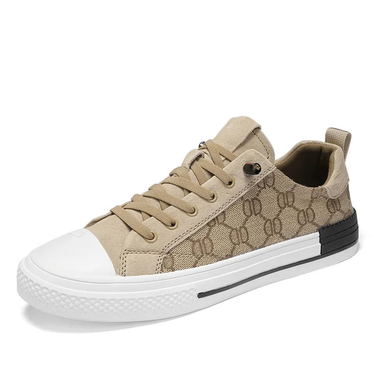 Patterned Canvas Sneakers Lightweight Casual Shoes Flats