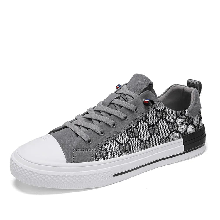 Patterned Canvas Sneakers Lightweight Casual Shoes Flats