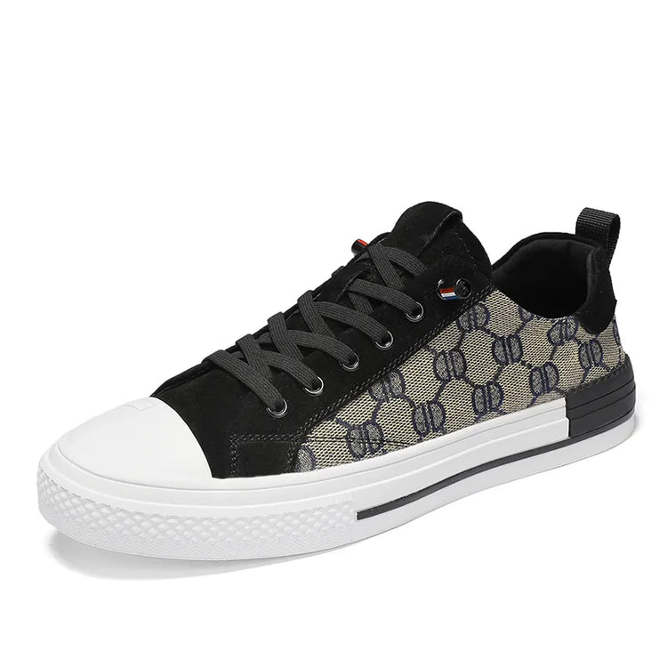 Patterned Canvas Sneakers Lightweight Casual Shoes Flats
