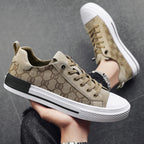 Patterned Canvas Sneakers Lightweight Casual Low Tops