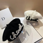 Pearl Embroidered French Beret Octagonal Design