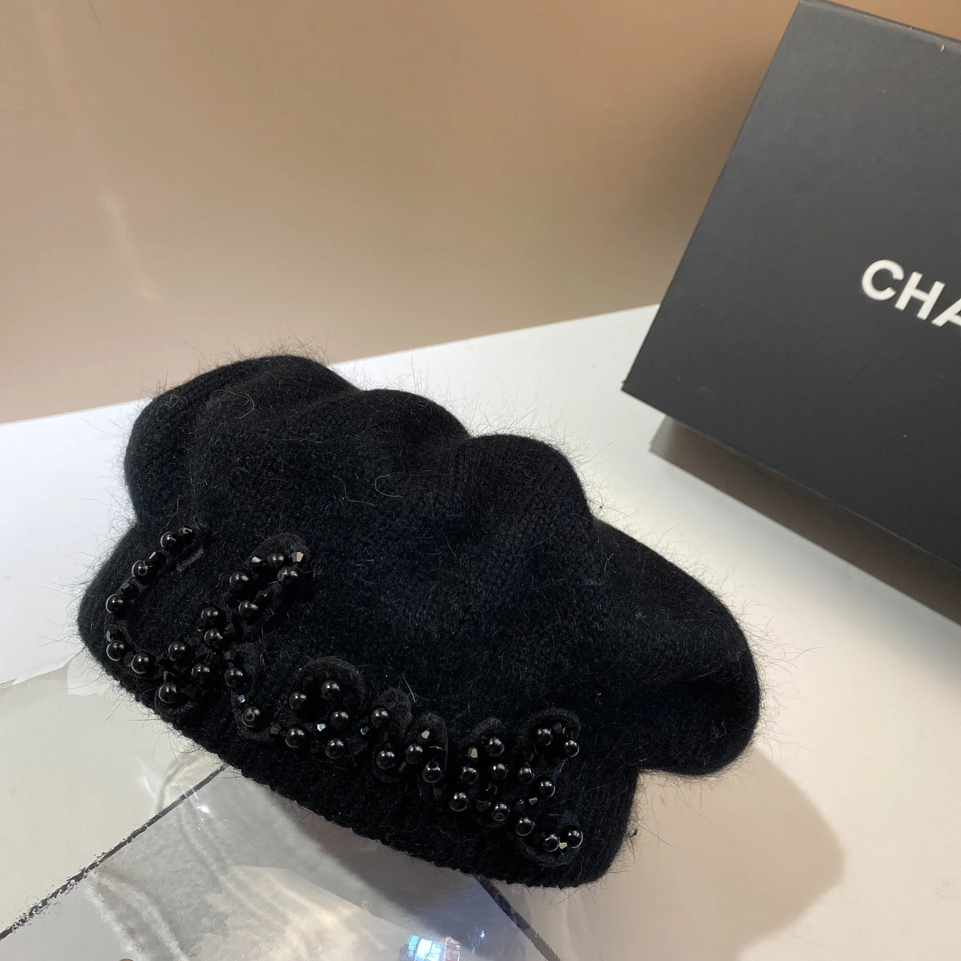 Pearl Embroidered French Beret Octagonal Design