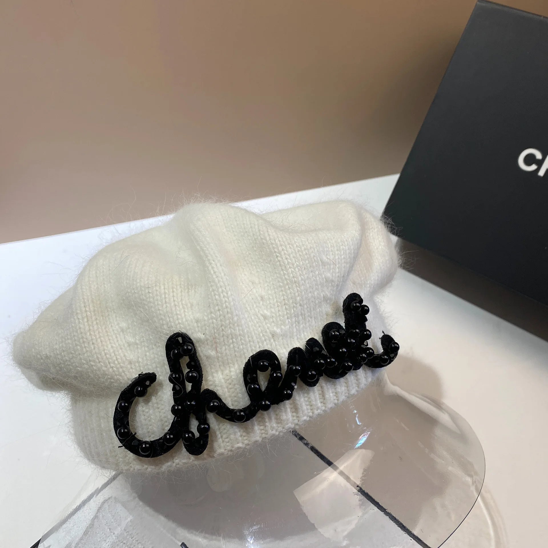 Pearl Embroidered French Beret Octagonal Design