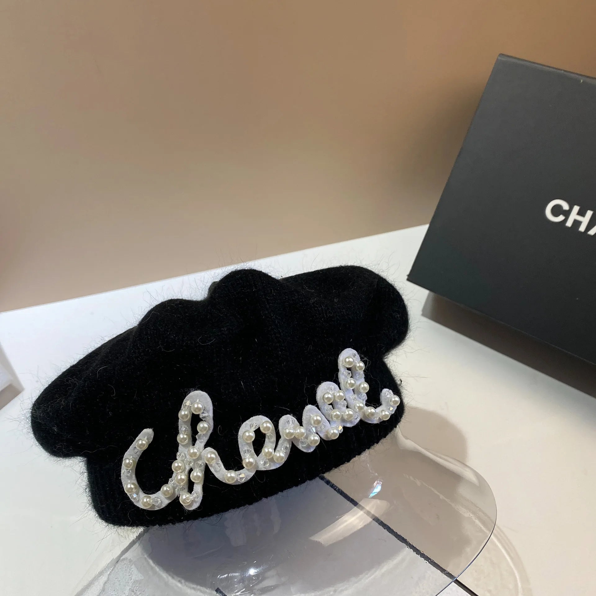 Pearl Embroidered French Beret Octagonal Design