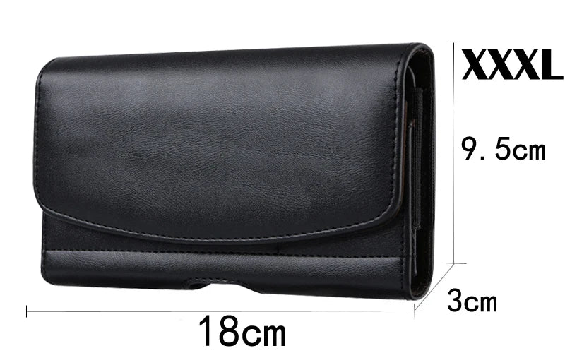 Phone Belt Holster Clip-On Waist Leather Pouch Bag iPhone Samsung