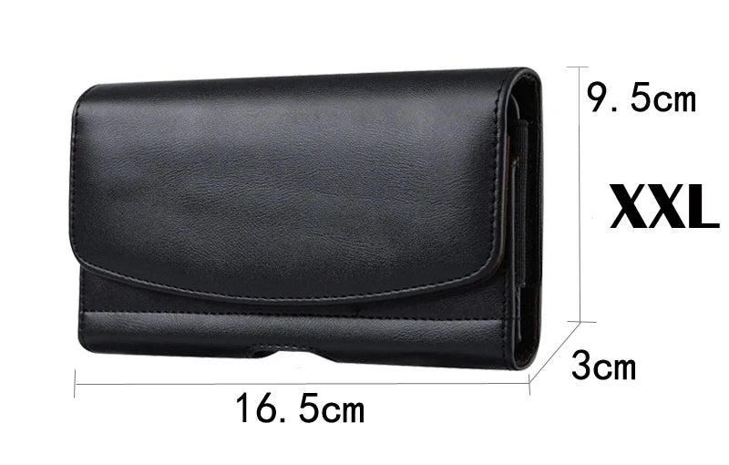 Phone Belt Holster Clip-On Waist Leather Pouch Bag iPhone Samsung