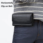 Phone Belt Holster Clip-On Waist Leather Pouch Bag iPhone Samsung