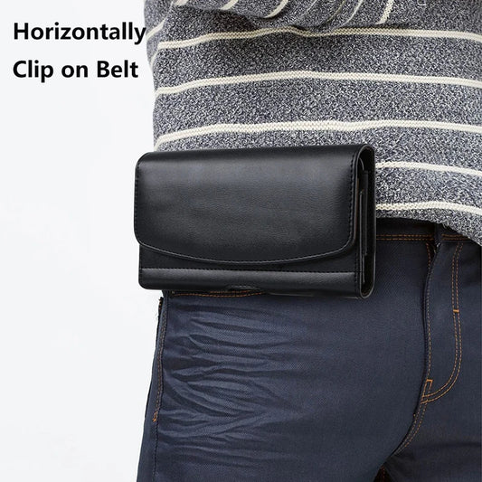 Phone Holster With Belt Clip Leather Pouch Waist Bag iPhone Samsung