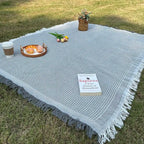 Picnic Blanket Beach Rug With Tassels