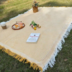 Picnic Blanket Beach Rug With Tassels