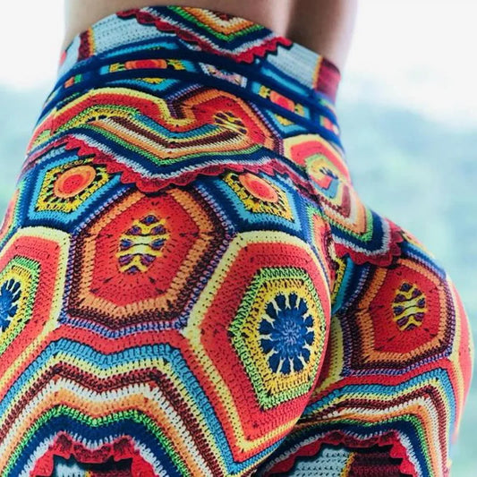 Pilates Pants High-Waist Paisley Vintage Printed Yoga Crossfit Leggings-Keep Melbourne Marvellous Official Store