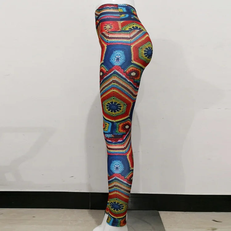 Pilates Pants High-Waist Paisley Vintage Printed Yoga Crossfit Leggings-Keep Melbourne Marvellous Official Store