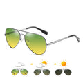 Pilot Anti-Glare Aviator Gradient Sunglasses Unisex Day Night Driving Glasses