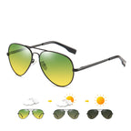 Pilot Anti-Glare Aviator Gradient Sunglasses Unisex Day Night Driving Glasses