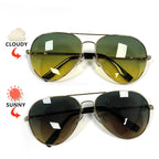 Pilot Anti-Glare Aviator Gradient Sunglasses Unisex Day Night Driving Glasses