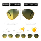 Pilot Anti-Glare Aviator Gradient Sunglasses Unisex Day Night Driving Glasses