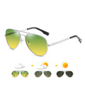 Pilot Anti-Glare Aviator Gradient Sunglasses Unisex Day Night Driving Glasses