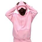 Hoodie with Built-In Eye Mask Travel Sleeping Hack