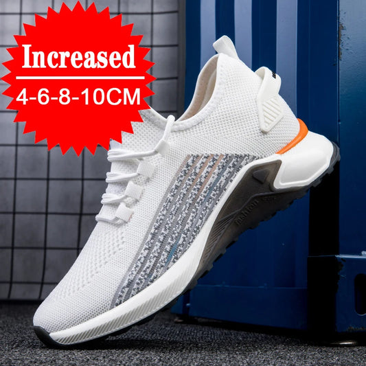 Elevator Platform Sneakers Breathable Invisible Height Increasing Shoes Boosting 4/6/8/10cm-Keep Melbourne Marvellous Official Store