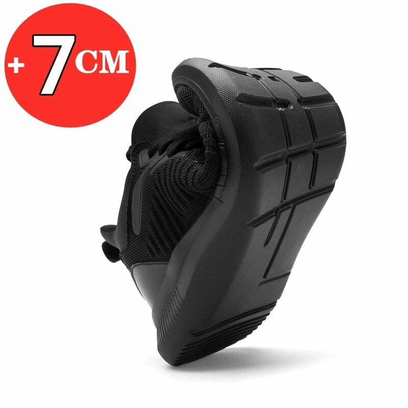 Platform Sneakers Elevator AirMesh Athletic Tall Height Boost 7cm Shoes