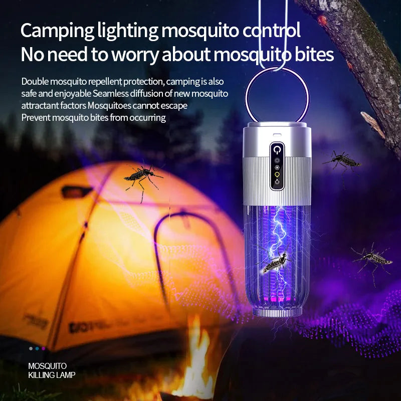 Powerful Mosquito Killer Lamp Zapper Portable Solar USB Rechargeable