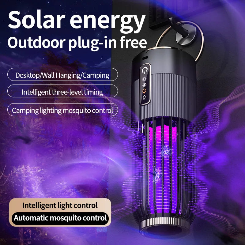 Powerful Mosquito Killer Lamp Zapper Portable Solar USB Rechargeable