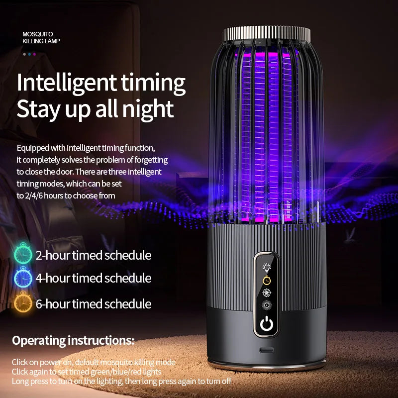 Powerful Mosquito Killer Lamp Zapper Portable Solar USB Rechargeable