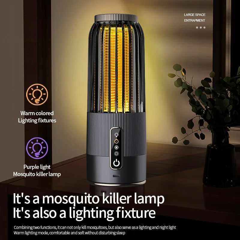Powerful Mosquito Killer Lamp Zapper Portable Solar USB Rechargeable