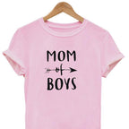 Mom of Boys T-shirt Women's Proud Mother Motivation Positive Tee