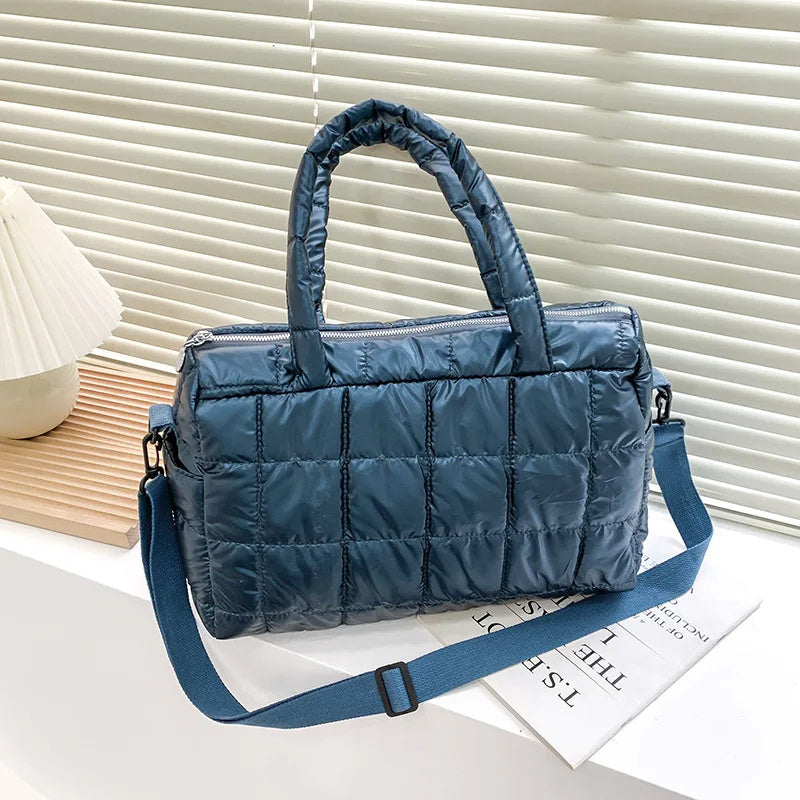 Shoulder Handbag Puffer Tote Space-Padded Large Capacity