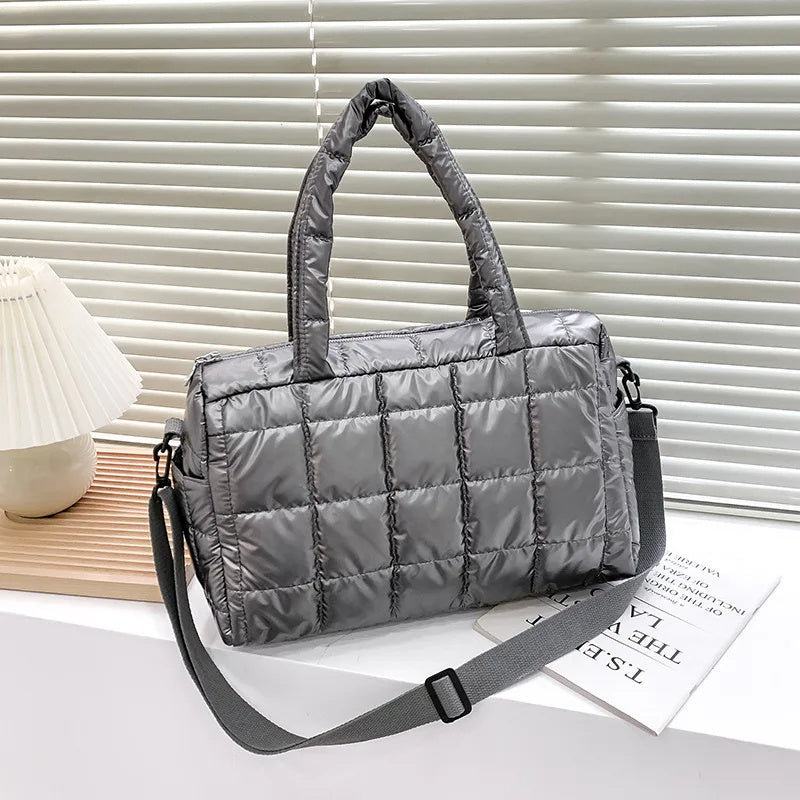 Shoulder Handbag Puffer Tote Space-Padded Large Capacity