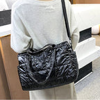 Shoulder Handbag Puffer Tote Space-Padded Large Capacity