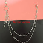 Punk Wallet Chain Jeans Waist Moon Star Rivets Skull Rock Goth Pants Jewelry