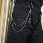 Punk Wallet Chain Jeans Waist Moon Star Rivets Skull Rock Goth Pants Jewelry