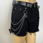 Punk Wallet Chain Jeans Waist Moon Star Rivets Skull Rock Goth Pants Jewelry
