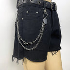 Punk Wallet Chain Jeans Waist Moon Star Rivets Skull Rock Goth Pants Jewelry
