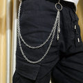 Punk Wallet Chain Jeans Waist Moon Star Rivets Skull Rock Goth