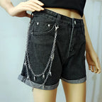 Punk Wallet Chain Jeans Waist Moon Star Rivets Skull Rock Goth Pants Jewelry