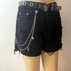 Punk Wallet Chain Jeans Waist Moon Star Rivets Skull Rock Goth Pants Jewelry