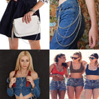 Punk Wallet Chain Jeans Waist Moon Star Rivets Skull Rock Goth Pants Jewelry